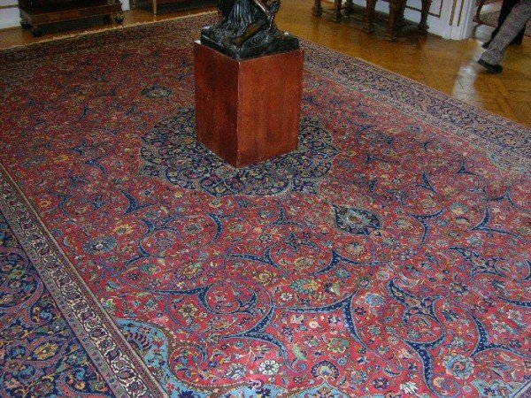 Lot 2453 – Semi-antique Tabriz carpet ca. 1920-40. Estimate 60.000 – 70.000 DKR. Size 500 x 350 cm. SOLD 90.000 DKR