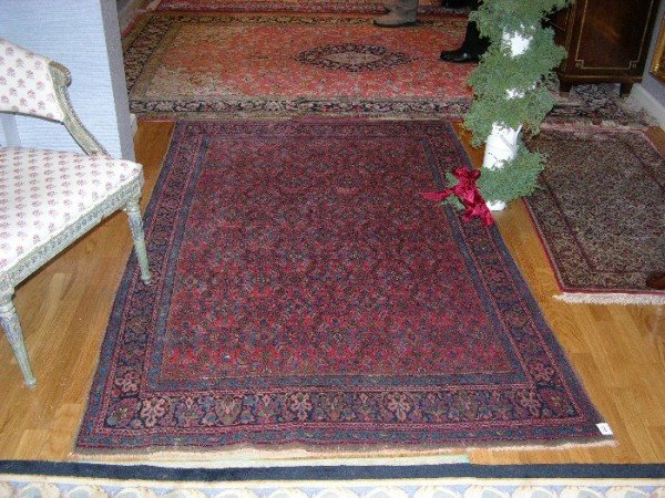 Lot 2481 – Antique Bidjar rug. Ca. 550.000 knots pr. square metre. From the beginning of the 20th century. Size 2008 x 136 cm. Estimate 20.000 DKR. SOLD 18.000 DKR.