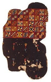 Tunic fragment. Peru, South Highlands, Colonial Inca style. The Textile Museum 91.8. Acquired by George Hewitt Myers in 1940.