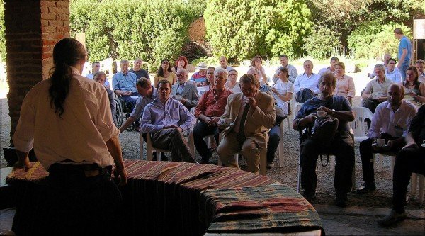 Dealers and visitors attending Rupert Smith’s talk