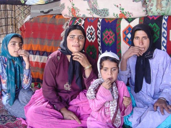 Qashqai women in tent. Photo taken by Yashar Bish