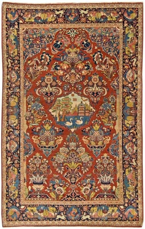 1198 Lot 1198, a semi-antique Kashan rug