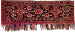 Lot 520, an Ersari Torba ca. 1890. Size 43 x 138 cm and estimate 800 - 1,000 EUR