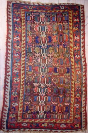 North West Persian Kurdish carpet. Early to mid 19th century. Exhibitor Owen Parry.