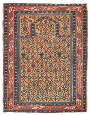 Lot 243, an antique Dagestan 124,5 x 99 cm. Estimate SEK 15 000 - 20 000 / € 1 650 - 2 200
