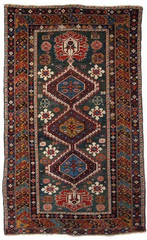 Lot 555, A KUBA ‘KARAGASCHLI’ RUG, NORTHEAST CAUCASUS, CIRCA 1870. Estimate  € 5.000 – 7.000
