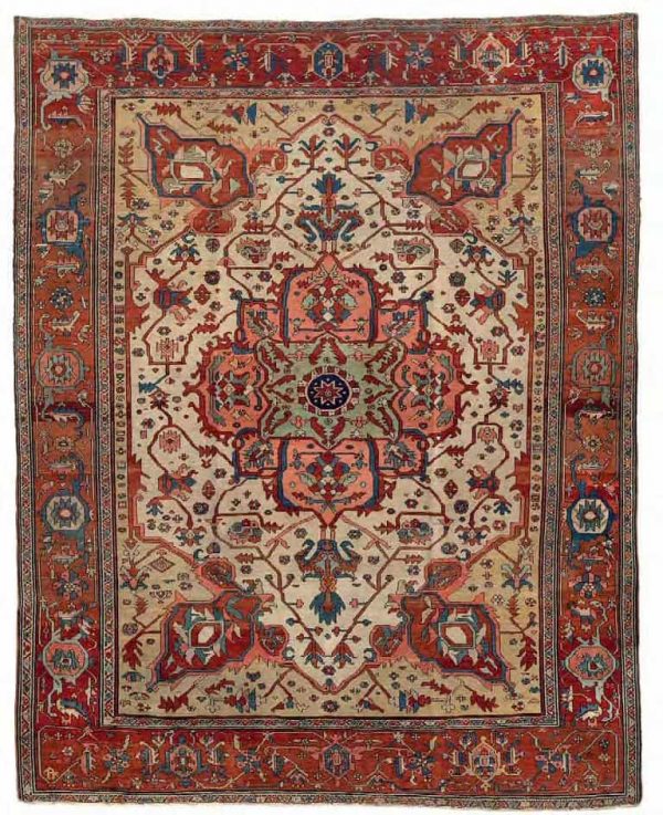 Lot 557, A SERAPI CARPET, NORTHWEST PERSIA, CIRCA 1880. Estimate € 35.000 – 45.000