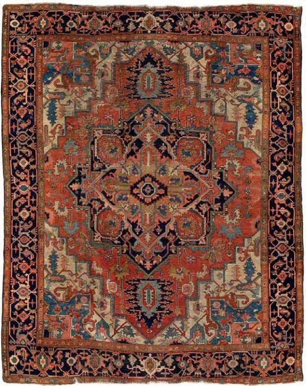 Lot 605, A HERIZ CARPET, NORTHWEST PERSIA,  CIRCA 1890. Estimate € 3.500 – 5.000