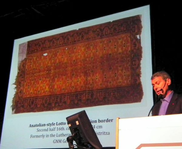 Illustration with 16th century Lotto rug from