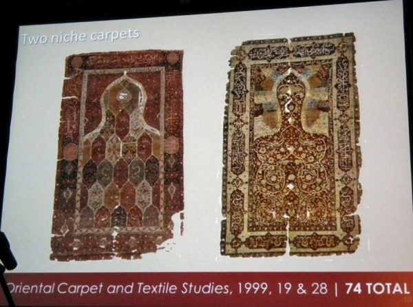 Illustration from Jessica Halletts lecture: Two 'Salting' niche carpets.