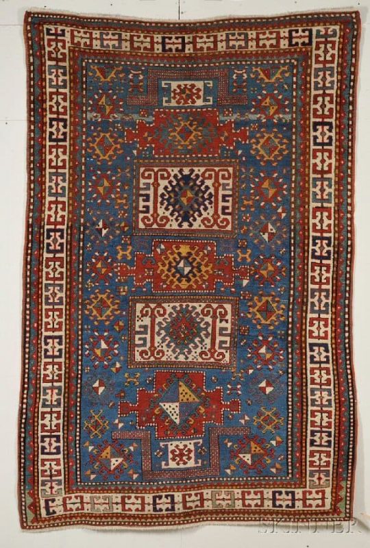 Lot 135  Karachoph Kazak Rug, Southwest Caucasus, last quarter 19th century, 8 ft. 5 in. x 5 ft. 6 in.  Estimate ,000-9,000