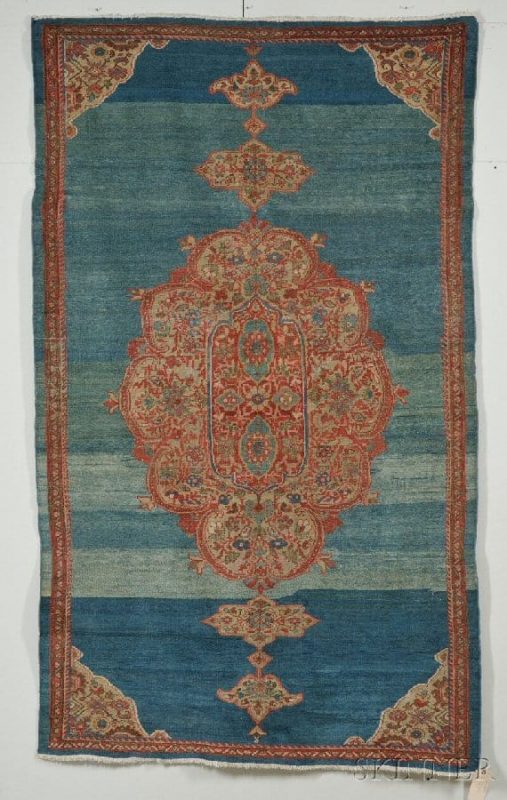 Lot 59  Sultanabad Rug, West Persia, last quarter 19th century, 8 ft. 6 in. x 5 ft. 2 in.  Estimate ,500-4,500
