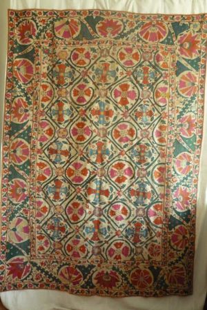 Bukhara Suzani circa 1860. Size 221 x 153. Exhibitor Esther Fitzgerald
