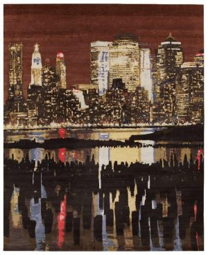 "New York" by Wool and Silk Rugs