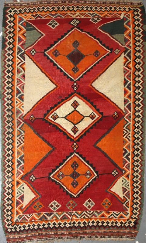 2237_qashqai_kilim_150_200USD Lot 2237, a Qashqai Kilim. Estimate 150-200 USD