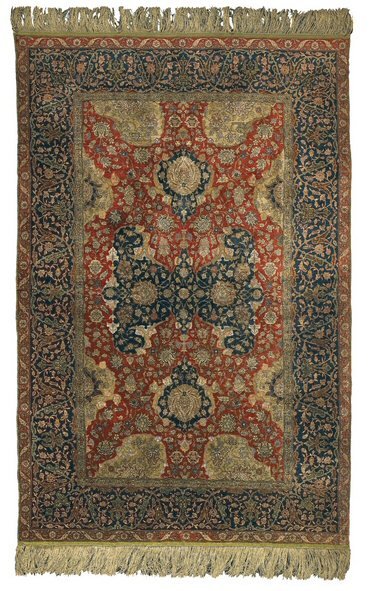 277 Lot 277. A KUM KAPI SILK AND METAL-THREAD RUG, TURKEY Estimate: 20,000 - 30,000 GBP