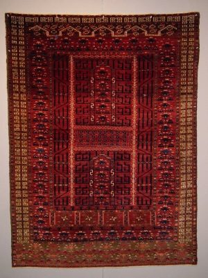 A Saryk ensi end 18th century exhibited by Mohammad Tehrani
