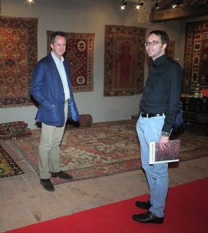 Tim Steinert (right) seen at Sartirana Textile Show in September 2012