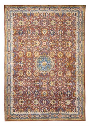 Lot 732. A 19th century Agra rug, North India. Size 217 x 153 cm. Estimate 6,000 - 8,000 EUR