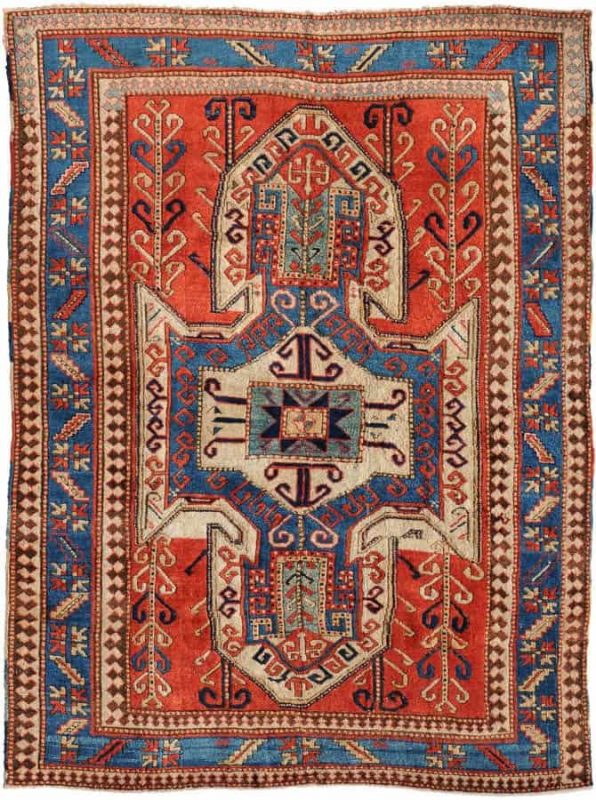Lot 592. Shield Kazak circa 1900. 160x185 cm. Estimate EUR 1670 - 2500