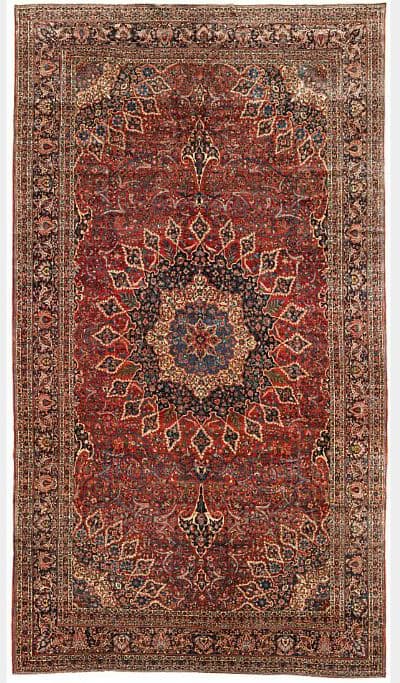 Lot 242. A Baktiari palace carpet, Persia. Mid-20th century. 735 x 411 cm. Estimate € 8,050