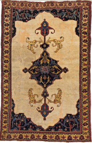 Lot 25. Senneh 7ft. 10in. x 5ft. 0in. Persia, mid 19th century. Estimate: € 4500 - 6500