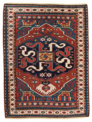 Austria Auction Company ‘Fine Antique Oriental Rugs XXXII 18 March 2023. Lot 34. Small Cloud Band Kazak (Chondoresk), 160 x 119 cm (5' 3