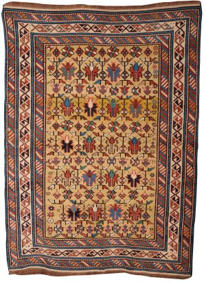 Yellow Ground Kuba Rug