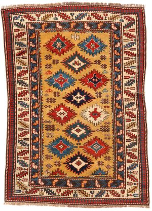 Yellow Field Shirvan Rug