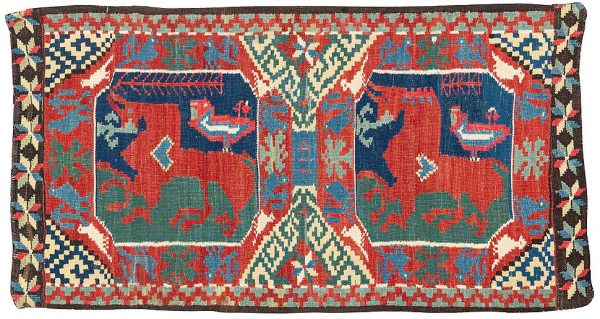double-interlocked tapestry carrige cushion