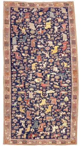 Caucasian Rug with Animal Design