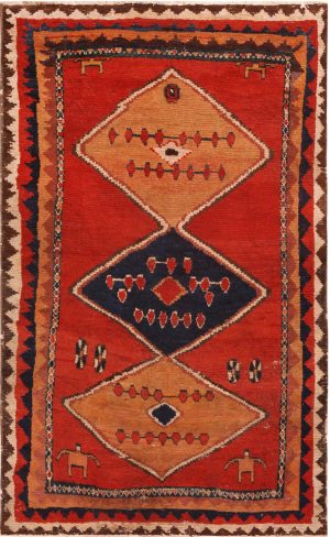 Antique Persian Gabbeh Tribal Rug