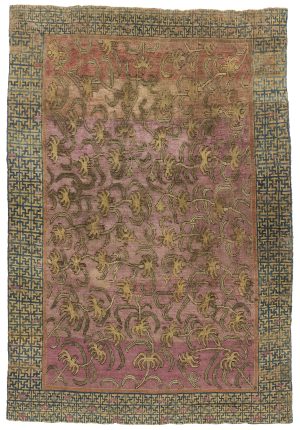 A SILK KASHGAR RUG