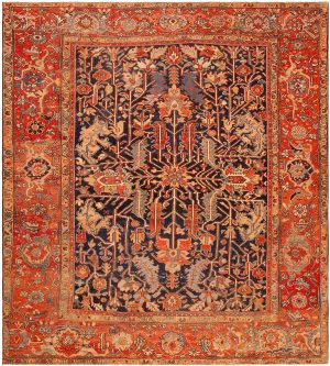 Antique All Over Design Persian Heriz Rug