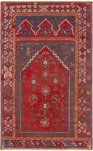 Antique Central Anatolian Konya Prayer Rug