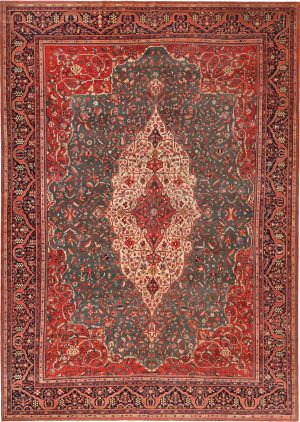 Antique Persian Sarouk Farahan Rug