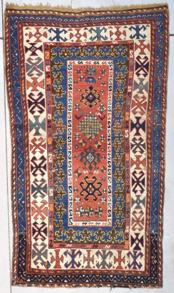 Antique Caucasian Kazak Rug