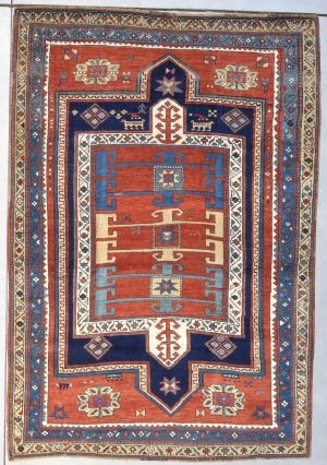Antique Caucasian Kazak Rug