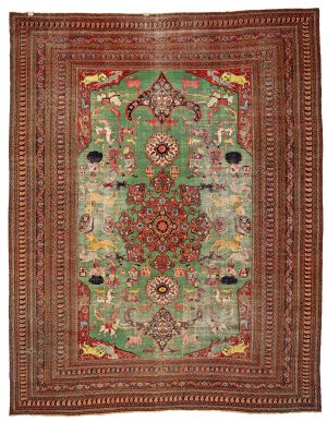 Austria Auction Company ‘Fine Antique Oriental Rugs XXXVIII’ 21 September 2024.. Lot: 208. Large Doroksh Pictorial Rug 515 x 405 cm (16' 11