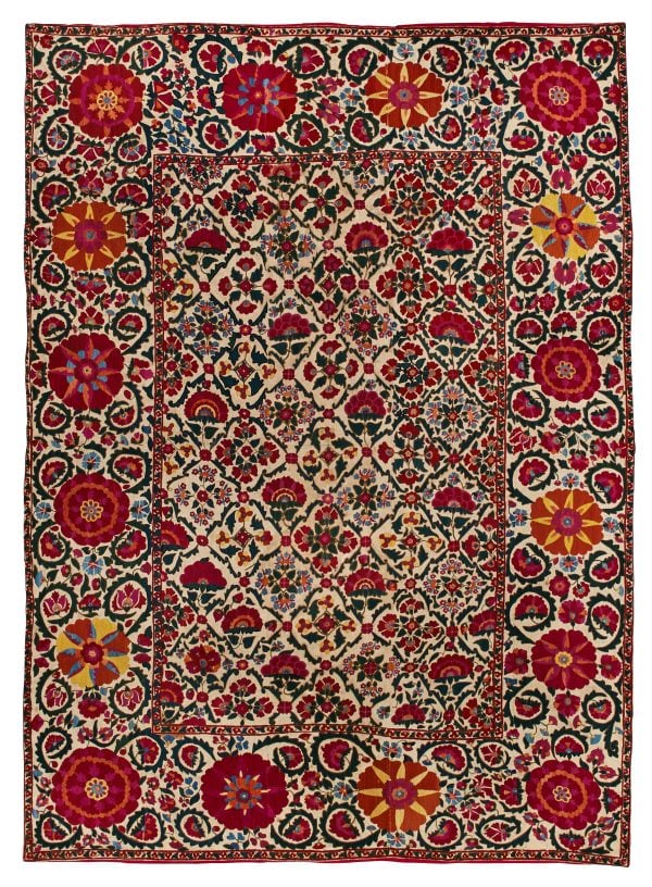 Lot 583 Shakhrisyabz suzani embroidery