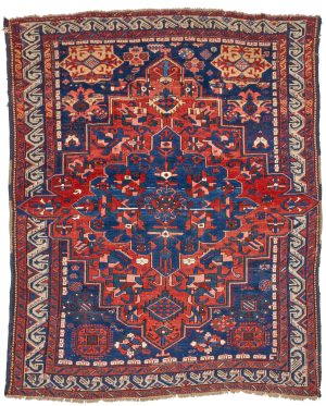 Lot 13 Zeichour Rug, Caucasus, c. late 19th century. 4 ft. 8 in. x 5 ft. 11 in. Estimate US,800 - US,200