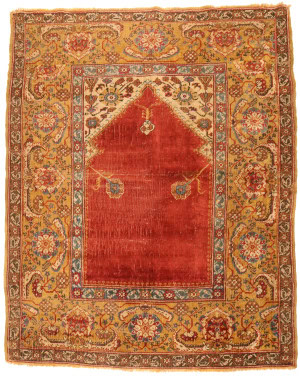 Lot 710 A TRANSYLVANIAN PRAYER RUG