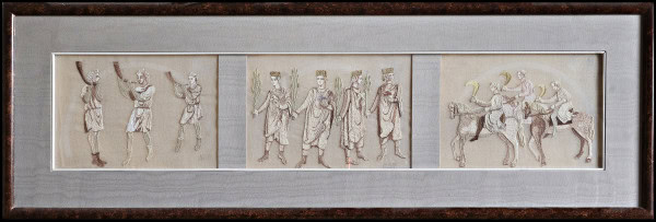 “The Twelve Months“ embroidery and painting