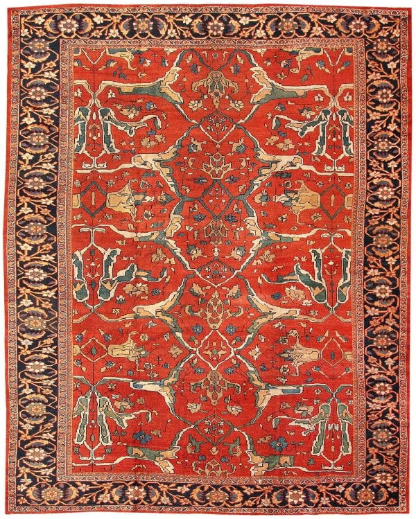 Large Antique Persian Sultanabad Rug - No Reserve 15 ft 1 in x 12 ft (4.6 m x 3.66 m)