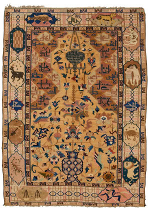 A wool and metal-thread kilim, North West Persia, second half 19th century | Arts of the Islamic World & India | 2025 | Sotheby's