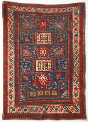 A FINE KARACHOPH KAZAK RUG, LAST QUARTER 19TH CENTURY