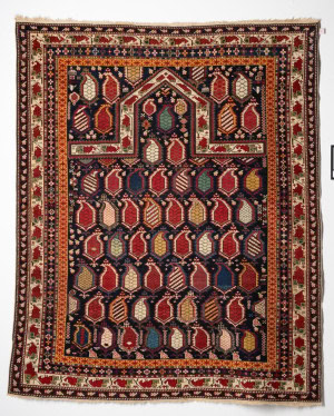 A FINE MID 19TH CENTURY MARASALI PRAYER RUG