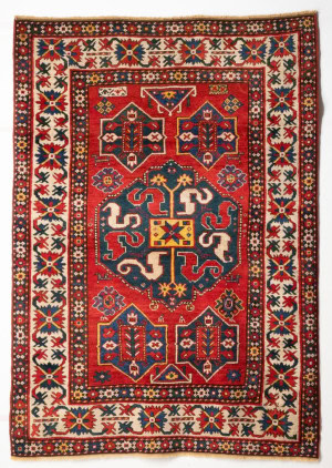 A FINE KARABAKH CHONDZORESK RUG CIRCA 1880