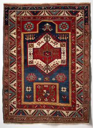 FACHRALO KAZAK PRAYER RUG, THIRD QUARTER OF THE 19TH C.