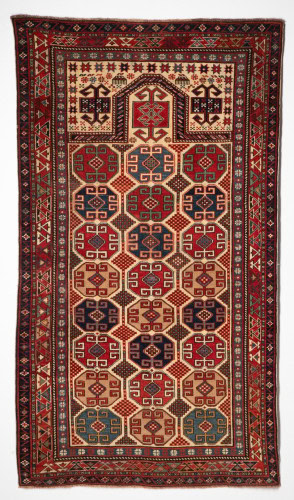 RARE MOGHAN PRAYER RUG, THIRD QUARTER OF THE 19TH C.